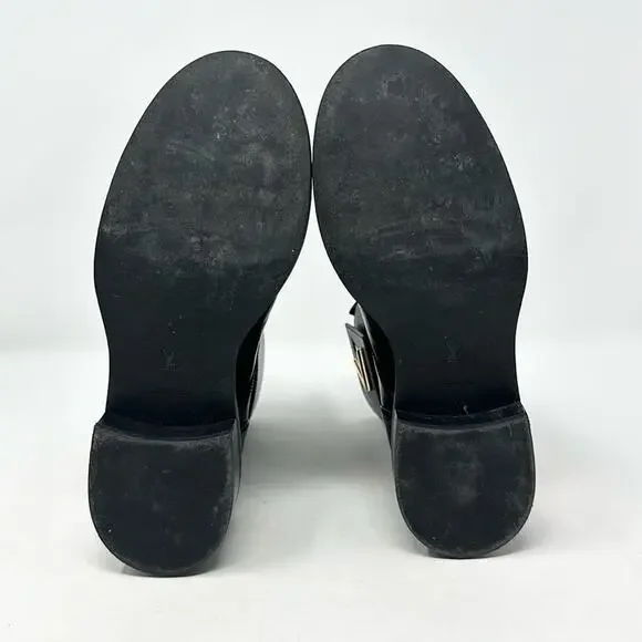 Louis Vuitton Wonderland Ranger Leather Combat Moto Boots Black Size 38 - Picture 8 of 11